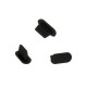 Silicone Anti Dust Plug Lightning Black 10pcs