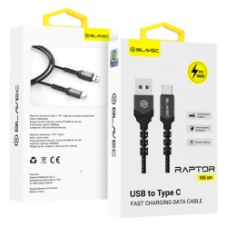 Blavec Raptor Braided CRA-UC6BG10 PD Usb/Usb-C DataCable 66W 6A 1m Black/Grey
