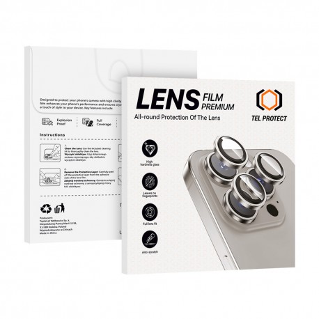 Apple iPhone 17 Pro/17Pro Max Tempered Glass for Camera Lens Silver 3D Protect 3pcs
