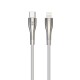Forever Sleek Usb-C/Lightning DataCable 1m 27W White