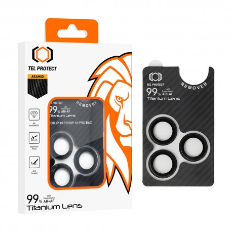 Apple iPhone 15 Pro/15 Pro Max Aramid 99% Tempered Glass for Camera Lens Titanium 3pcs