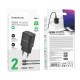 Borofone BN14 Royal GaN Usb+Usb-C Wall Adapter Charger PD QC3.0 30W+Usb-C/Lightning Cable Black