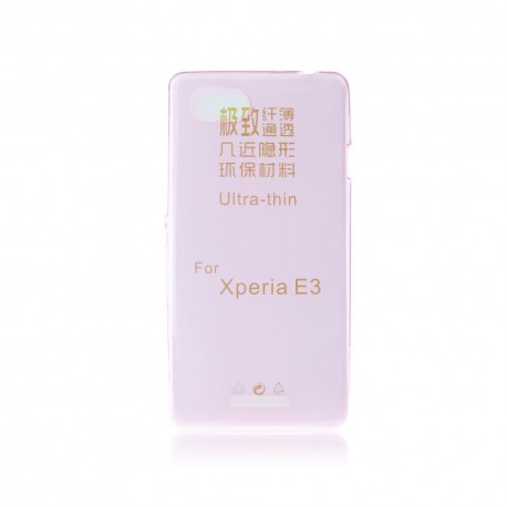 Sony Xperia E3 Ultra Slim 0.3mm Silicone pink