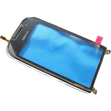 Nokia C7 Touch Screen+FrontCover frosty metal HQ