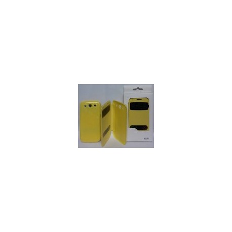 Book Window Case Samsung i8190 Galaxy S3 Mini yellow