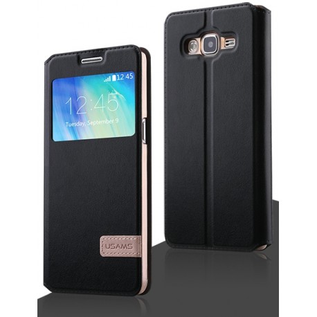Samsung Galaxy A3 Usams Muge S-View Case Black