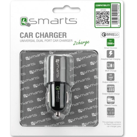 4smarts Rapid Car Adapter grey 2.0A
