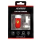 Ferrari Rubber MicroUsb Dual Car Charger 2.1A black