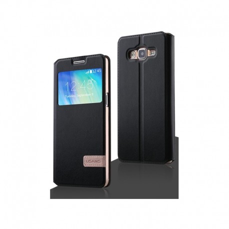 Samsung Galaxy J1 2016 Usams Muge S-View Case Black