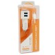 LD Universal MicroUsb Car Charger 2Usb 3.4A white