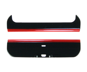 Nokia X6-00 Top and BottomCover black-red ORIGINAL