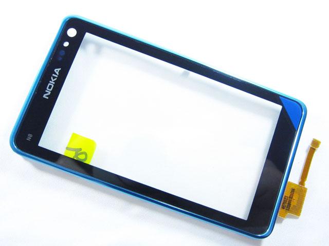 Nokia N8-00 FrontCover+Touch Screen blue ORIGINAL