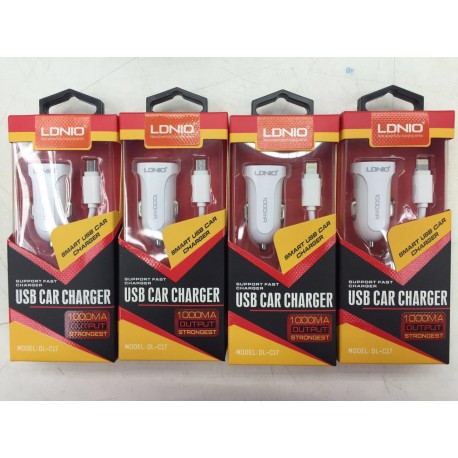 LDNIO Universal MicroUsb Car Charger 1A white
