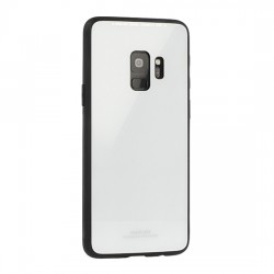 Huawei Y6 2018 Glass Case Silicone White