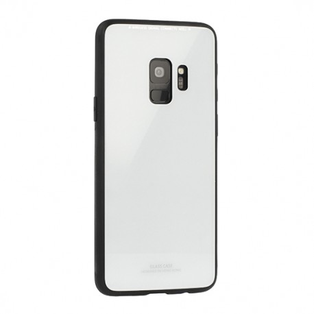 Huawei Y6 2018 Glass Case Silicone White