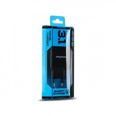 iMyMax S3 Travel Adapter 3Usb 3.1A Fast Charging black