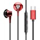 USAMS EP-25 In-Ear Metal Stereo Headset Type-C Red