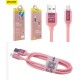 Awei CL-81 Micro Usb Fast Data Cable 1m Pink