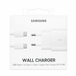 Samsung EP-TA800XWEG Super Fast Travel Charger Type-C to Type-C Cable White Blister