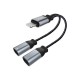 XO NBR160A Audio Adapter Lightning to Lightning - Lightning Black