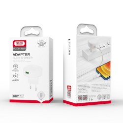 XO L86 QC 3.0 Travel Adapter 18W 1Usb Quick Charging White
