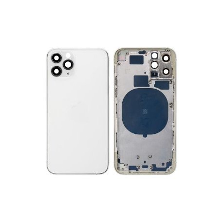 Apple iPhone 11 Pro BackCover Full Body+Camera Lens White Silver GRADE A