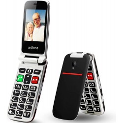 Artfone CF241A Dual Sim 2.4'' GSM Flip Phone Black (Ελληνικό Μενού)