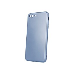 Apple iPhone 8 Plus/iPhone 7 Plus Testa Metallic Silicone Case Light Blue