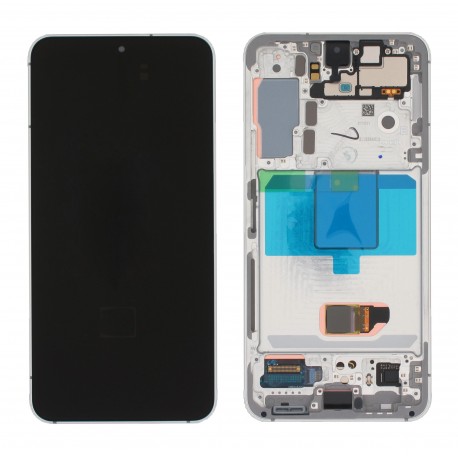 Samsung Galaxy S22 5G Lcd+Touch Screen+Frame White/Cream/Sky Blue ORIGINAL