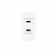 Prio Type-C Wall Adapter 50W PD 30W PD PPS (USB C) + 20W PD (USB C) White