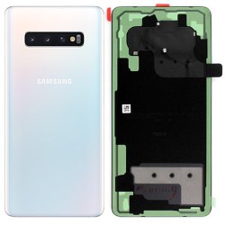 Samsung Galaxy S10 Plus BatteryCover+Camera Lens Prism White ORIGINAL SWAP