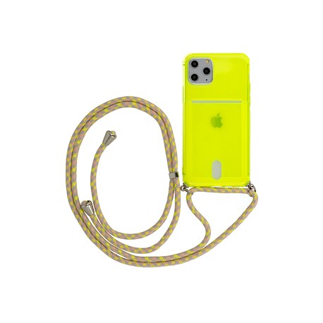 Apple iPhone 12 Pro Max Testa Neck Strap Fluo Silicone Lime