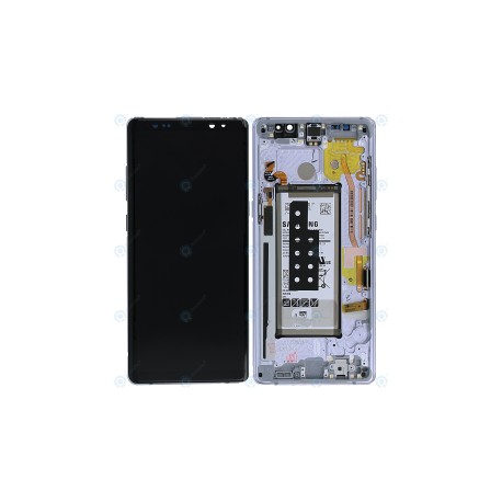 Samsung Note 8 Lcd+Touch Screen+Frame+Battery Violet Grey ORIGINAL