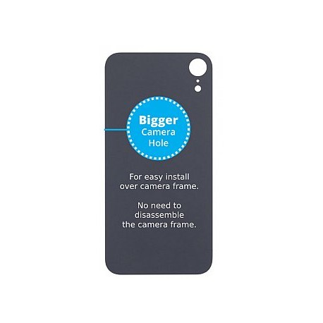 Apple iPhone XR BackCover with Bigger Hole Black GRADE A