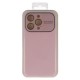 Apple iPhone 14 Pro Soft Silicone Lens Light Pink