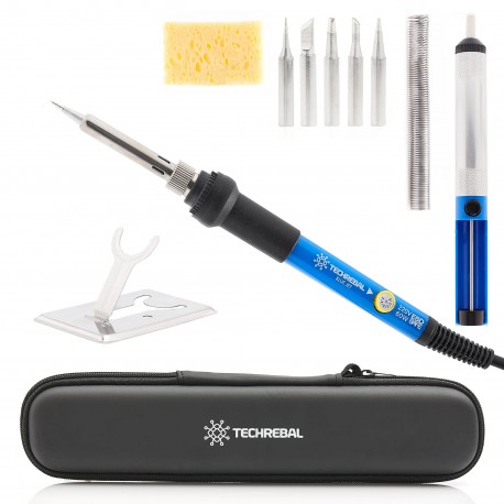 Set 10in1 precision soldering iron Techrebal "Blue Jet" TBJ60W