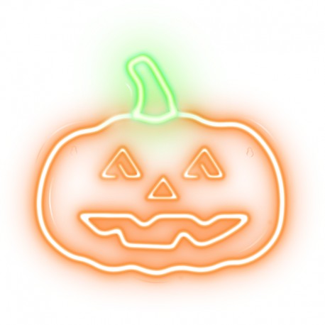 Neon PLEXI LED PUMPKIN WITH STEM Orange Green NNE13 Neolia