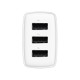 Baseus Travel Adapter 3Usb 17W White