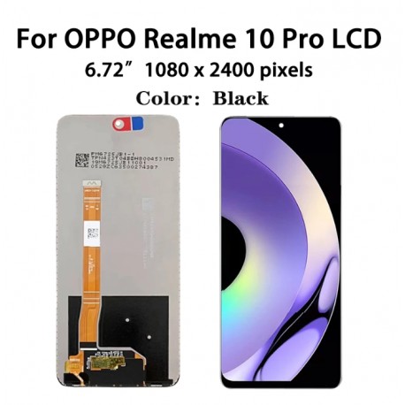 Realme 10 Pro 2023 Lcd+Touch Screen No Frame Black GRADE A