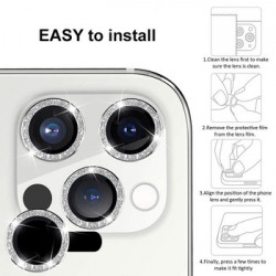 Apple iPhone 13 /13 Mini Tempered Glass Hard Diamond for Camera Lens Silver 2pcs