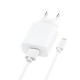 Foneng Wall Adapter 1Usb+ Lightning Cable 2.4A White