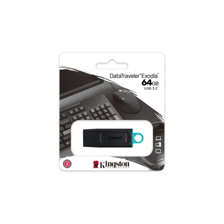 Kingston DT Exodia 64GB USB 3.2 Pendrive Black