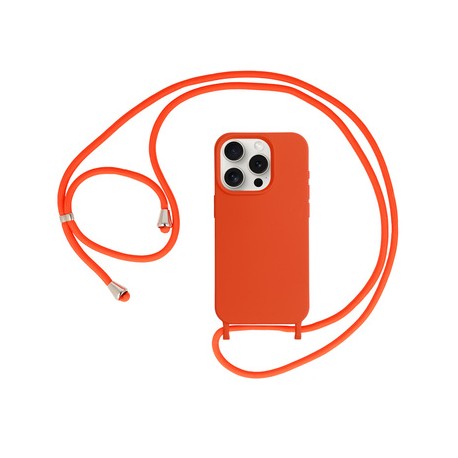 Apple iPhone 15 Testa Strap Silicone Design 1 Orange