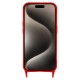 Apple iPhone 15 Testa Strap Silicone Design 2 Red