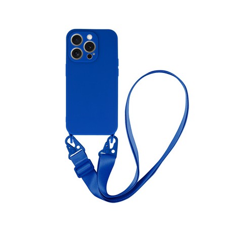 Apple iPhone 15 Testa Strap Silicone Design 2 Blue