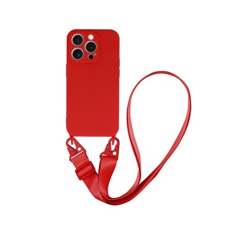 Apple iPhone 12 Testa Strap Silicone Design 2 Red
