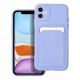 Apple iPhone 14 Testa Card Cover Silicone Violet