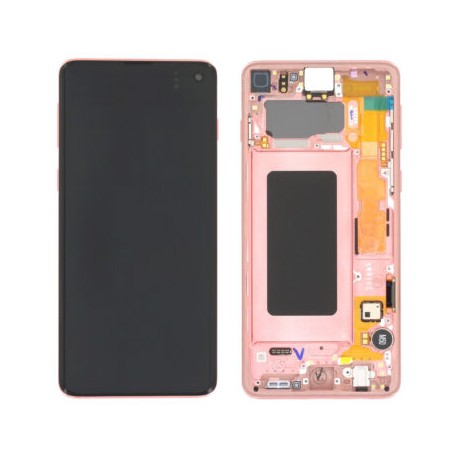 Samsung Galaxy S10 Plus Lcd+Touch Screen+Frame Flamingo Pink ORIGINAL