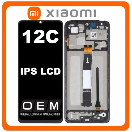 Xiaomi Redmi 12C Lcd+Touch Screen+Frame Black GRADE A