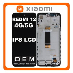 Xiaomi Redmi 12 4G/5G Lcd+Touch Screen+Frame Black GRADE A